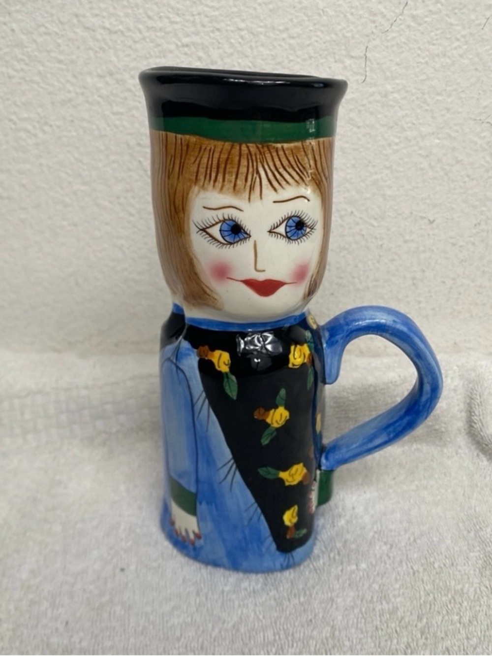 Bella Casa By Susan Paly By Ganz Blue Caroline Coffee Tall Mug Farmhouse Retro